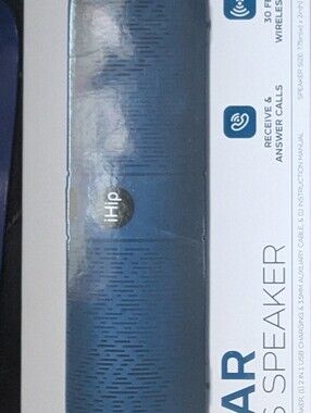 h.i.p. Portable Blue Bluetooth Speaker with Mesh Finish